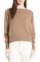 Women's Vince Boat Neck Cashmere Sweater - Brown