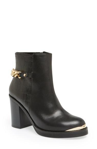 Topshop 'merit' Chain Ankle Boot (women) Womens Black