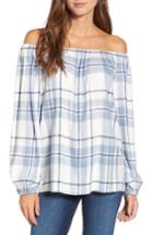 Women's Two By Vince Camuto Off The Shoulder Plaid Blouse