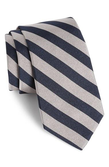 Men's Gitman Stripe Silk Tie, Size - Grey