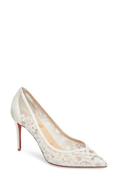 Women's Christian Louboutin Neoalto Pointy Toe Pump Us / 40eu - White