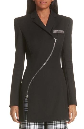 Women's Alexander Wang Zipper Detail Overcoat - Black