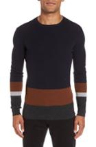 Men's Boss Colorblock Crewneck Sweater, Size - Blue