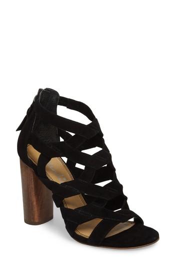 Women's Splendid Bartlett Angled Cage Sandal .5 M - Black