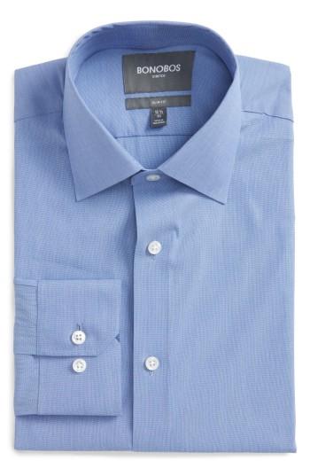 Men's Bonobos Jetsetter Slim Fit Solid Dress Shirt .5 33 - Blue