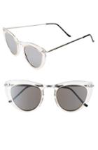Women's Spitfire Outward Urge 50mm Cat Eye Sunglasses - Clear/ Gold/ Silver Mirror
