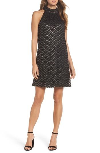 Women's Trina Trina Turk Morrison Metallic Shift Dress