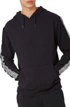 Men's Topman Roman Numeral Tape Hoodie, Size - Black
