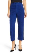 Women's Ag Elvie High Waist Crop Corduroy Trousers - Blue