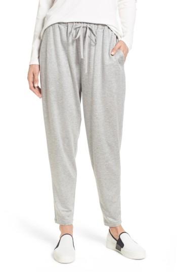 Women's Eileen Fisher Drawstring Waist Knit Pants, Size - Grey