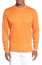 Men's Bobby Jones 'walker' Tipped Pima Cotton Long Sleeve T-shirt - Orange