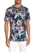 Men's Ted Baker London Trim Fit Print T-shirt (l) - Blue