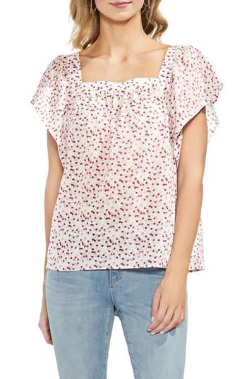 Women's Vince Camuto Floral Print Blouse, Size - White