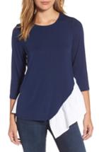 Women's Pleione Wraparound Ruffle Hem Sweater - Blue