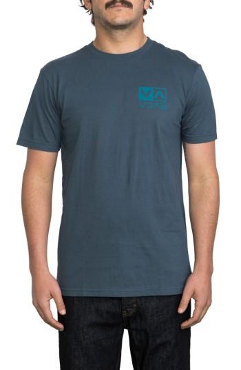 Men's Rvca Electro Flipped Box Graphic T-shirt - Blue