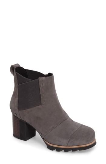 Women's Sorel Addington Water-resistant Chelsea Bootie M - Grey