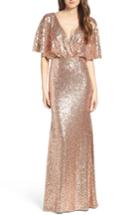Women's Watters Elson Sequin Blouson Gown - Pink