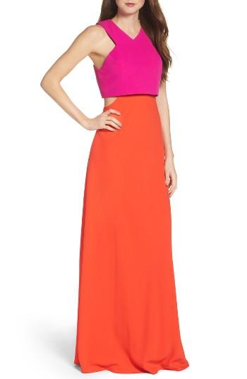 Women's Jill Jill Stuart Popover Crepe Gown - Orange