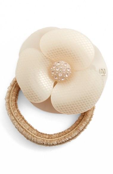 Alexandre De Paris 'camelia' Hair Band, Size - Beige