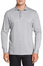 Men's Peter Millar Banff Cotton & Cashmere Polo, Size - Metallic