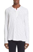 Men's Atm Anthony Thomas Melillo Raw Edge Henley, Size - White
