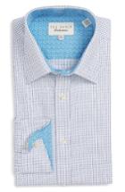 Men's Ted Baker London Trim Fit Micro Squares Dress Shirt