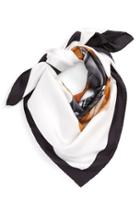 Women's Moschino 'bear' Square Silk Scarf