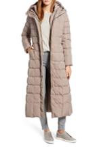 Women's Cole Haan Quilted Coat With Inner Bib - Beige