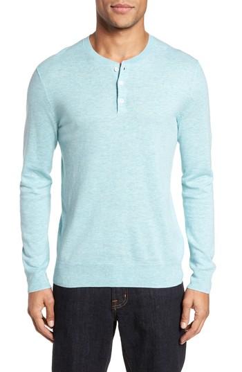 Men's Bonobos Henley Sweater, Size - Blue
