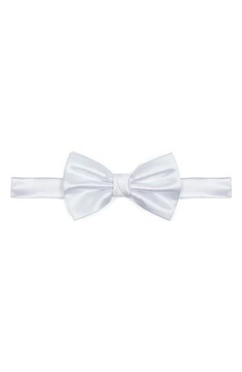 Men's Topman Twill Bow Tie, Size - White