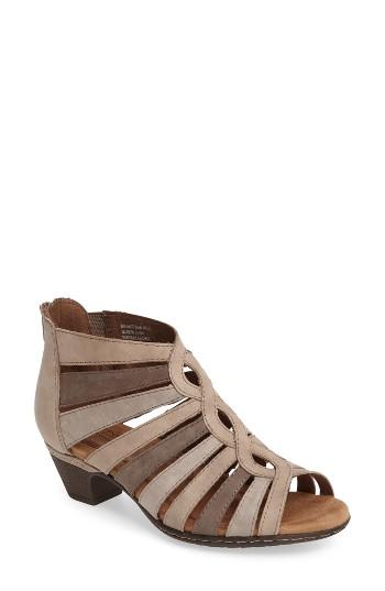 Women's Rockport Cobb Hill Abbott Caged Sandal M - Beige