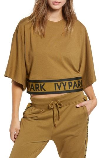 Women's Ivy Park Logo Crop Tee, Size - Green