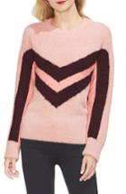 Women's Vince Camuto Tinsel Chevron Sweater, Size - Pink