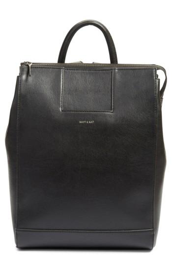 Matt & Nat 'katherine' Faux Leather Backpack - Black
