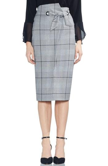 Women's Vince Camuto High Waist Glen Plaid Pencil Skirt - Black