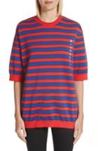 Women's Givenchy Short Sleeve Stripe Sweater - Red