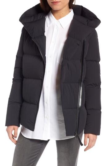 Women's Mackage Tamia-n Asymmetrcial Zip Down Coat - Black