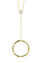 Women's Freida Rothman Radiance Circle Pendant Y-necklace