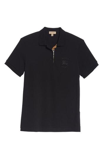 Women's Burberry Hartford Pique Polo - Black