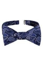 Men's Ted Baker London Fantastic Paisley Silk Bow Tie, Size - Blue
