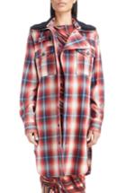 Women's Atlein Removable Collar Plaid Cotton Jacket Us / 34 Fr - Red