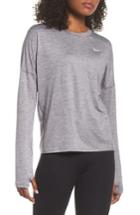 Women's Nike Dry Element Long Sleeve Top - Grey