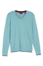 Men's Ted Baker London Armstro Tipped Golf Tee Sweater (s) - Green