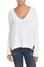 Women's Rag & Bone/jean Taylor Washed Cotton Sweater - White