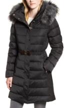 Women's Kate Spade New York Down & Feather Belted Coat - Black