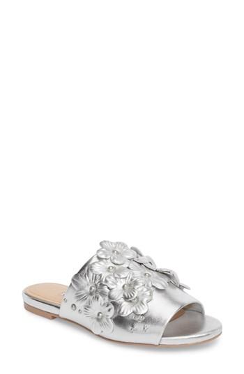 Women's Charles David Sicilian Slide Sandal M - Metallic