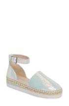 Women's Kenneth Cole New York Babbott Platform Espadrille Sandal M - Metallic