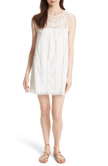 Women's Joie Joseba Lace Yoke Minidress - White