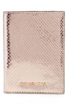 Michael Kors Money Pieces Leather Passport Wallet - Pink
