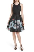 Women's Ted Baker London Jelina Chelsea Floral Fit & Flare Dress - Black